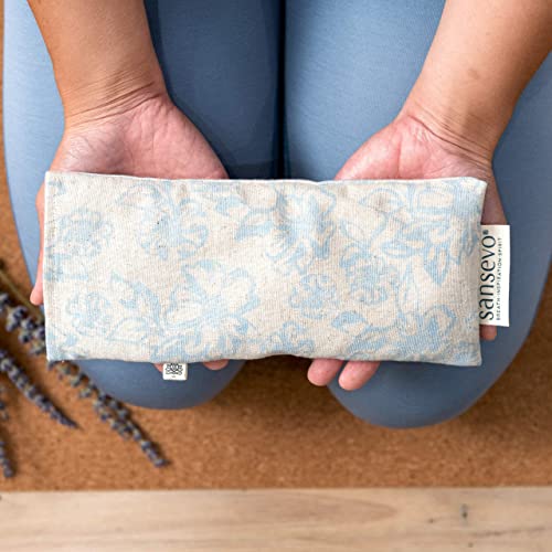 SANSEVO Lavender Eye Pillow - Weighted Eye Pillows for Relaxation Sleeping Me...