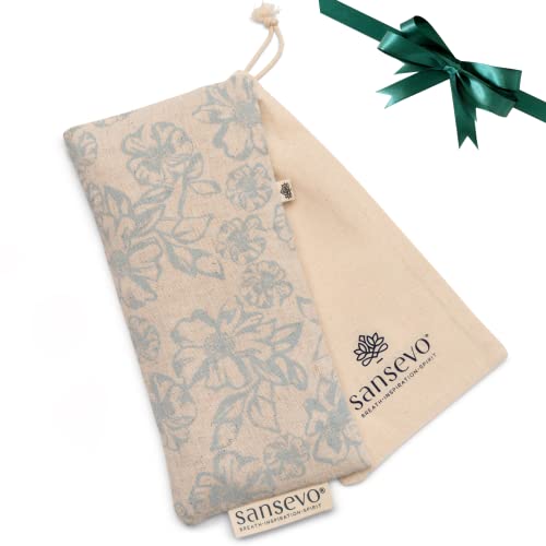 SANSEVO Lavender Eye Pillow - Weighted Eye Pillows for Relaxation Sleeping Me...