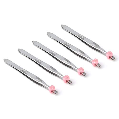 Sansheng 24 pieces/disposable tweezers, oblique eyebrow tweezers metal eyebro...