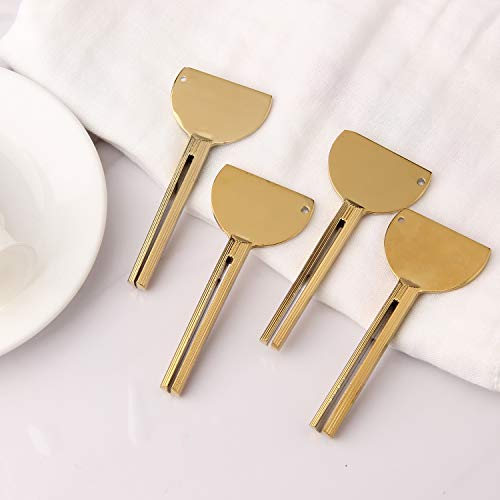 sansheng 4PCS Toothpaste Squeezer,Tube Squeezer, Metal Tube Presser Tube Roll...