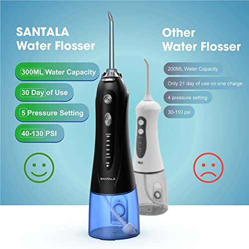SANTALA Powerful Cordless Water Flosser for Teeth, Gums, Braces, Dental Care,...