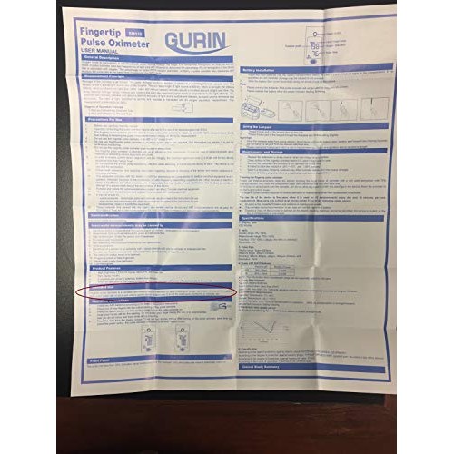 Deluxe SM-110 Two Way Display Finger Pulse Oximeter with Carry Case and Neck/...