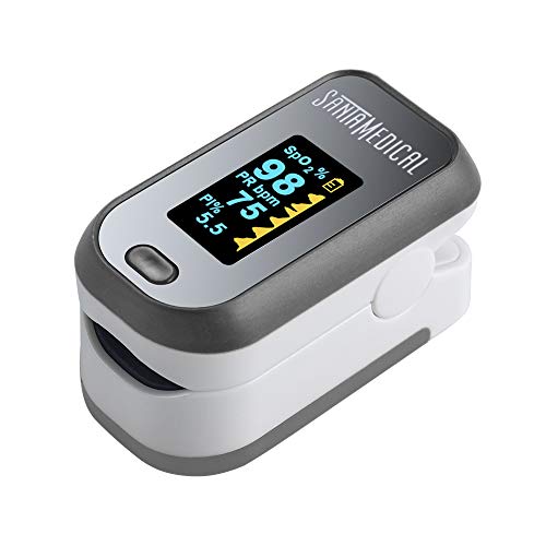 Finger Pulse Oximeter, (SpO2) Blood Oxygen Saturation Monitor with Pulse Rate...
