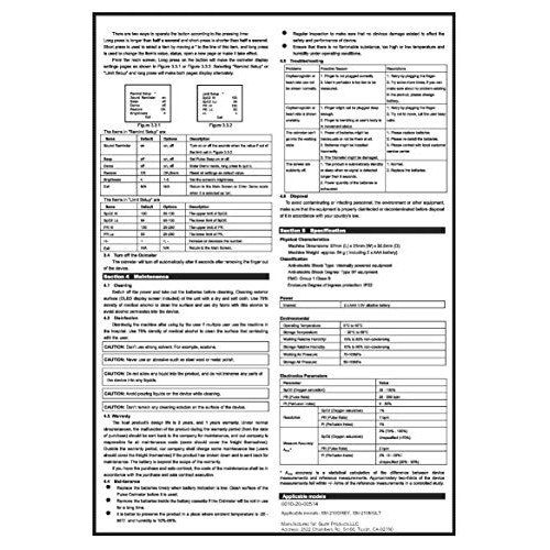 Finger Pulse Oximeter, (SpO2) Blood Oxygen Saturation Monitor with Pulse Rate...