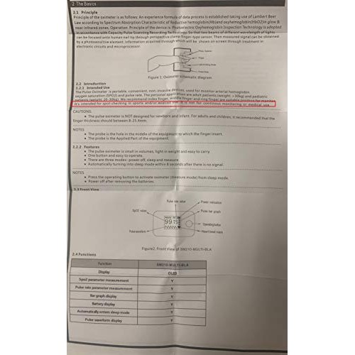 Fingertip Pulse Oximeter, Blood Oxygen Saturation Monitor (SpO2) with Pulse R...