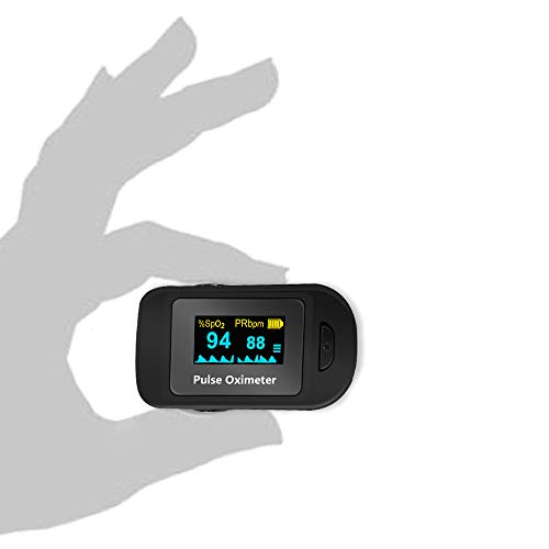 Fingertip Pulse Oximeter, Blood Oxygen Saturation Monitor (SpO2) with Pulse R...