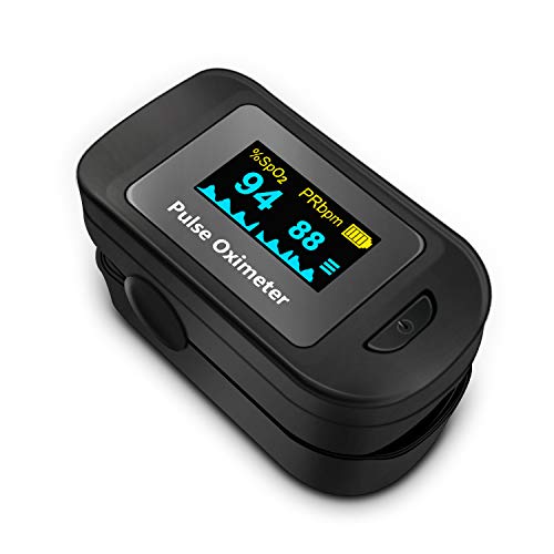 Fingertip Pulse Oximeter, Blood Oxygen Saturation Monitor (SpO2) with Pulse R...
