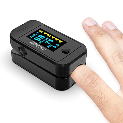 Santamedical Dual Color OLED Pulse Oximeter Fingertip, Blood Oxygen Saturatio...