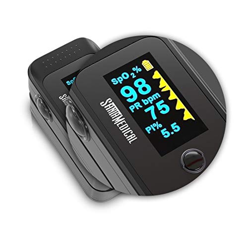 Santamedical Dual Color OLED Pulse Oximeter Fingertip, Blood Oxygen Saturatio...