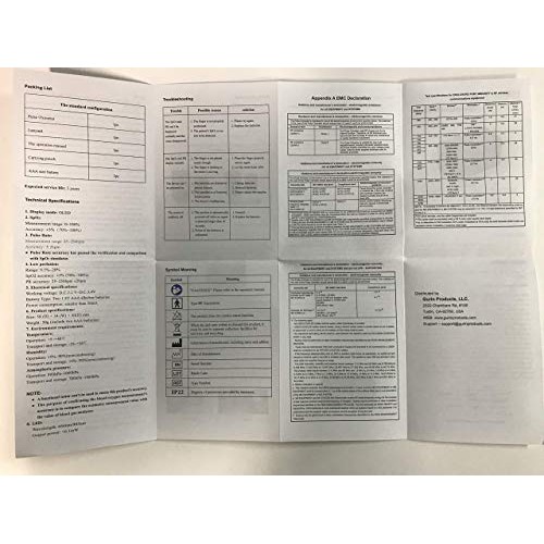 Santamedical Dual Color OLED Pulse Oximeter Fingertip, Blood Oxygen Saturatio...