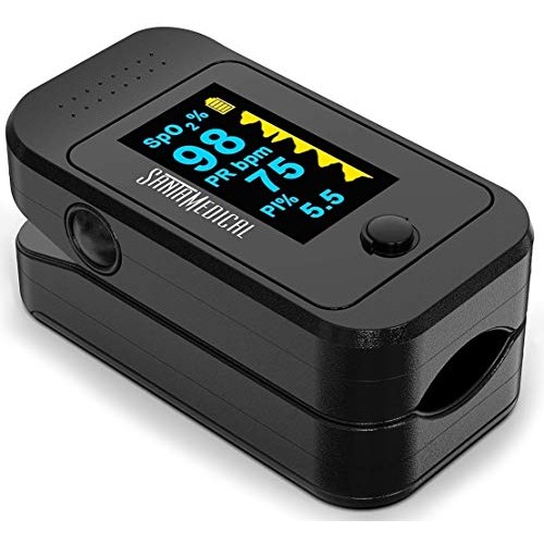 Santamedical Dual Color OLED Pulse Oximeter Fingertip, Blood Oxygen Saturatio...