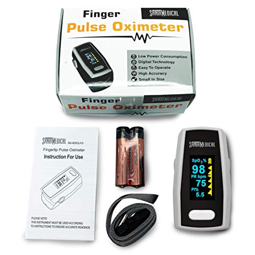 Santamedical Generation 2 Fingertip Pulse Oximeter with Batteries and Lanyard