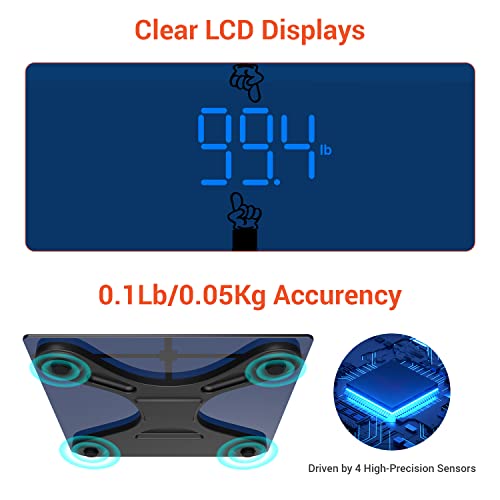 Santebee Smart Digital Scale for Body Weight, Electronic Bathroom Scale with ...