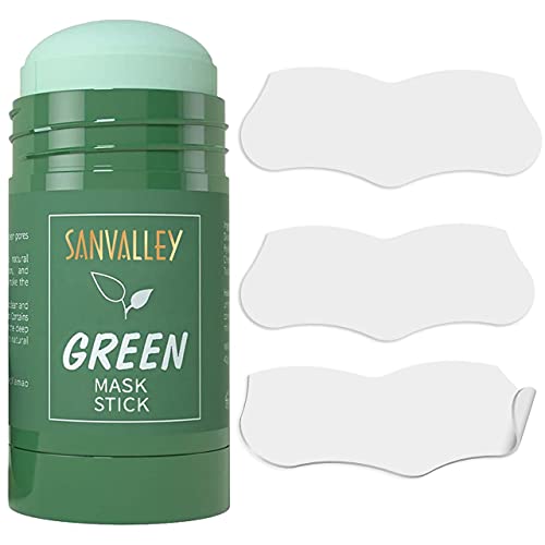 Green Tea Mask Stick Blackhead Remover Pore Strips Combo Pack, Green Tea Puri...