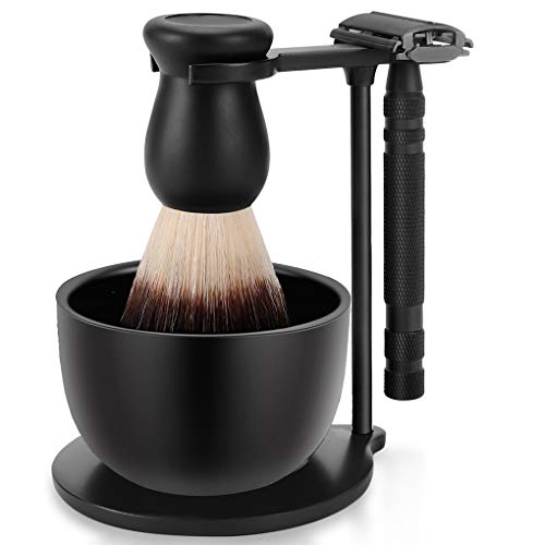 Amazing Men's Wet Shaving Kit - Mysterious Black Shaving & Grooming Sets - De...