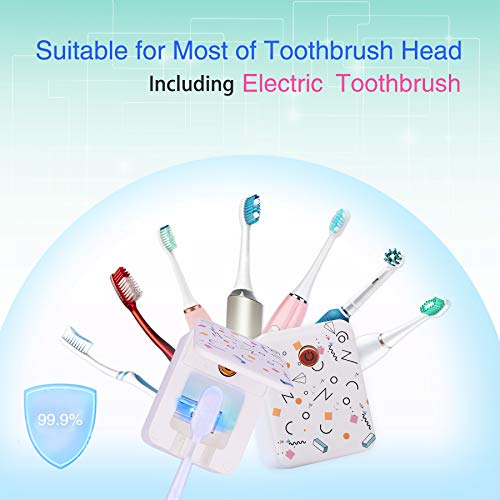 Toothbrush Holder with Toothbrush Cleaning Function, Built-in Battery and Lig...