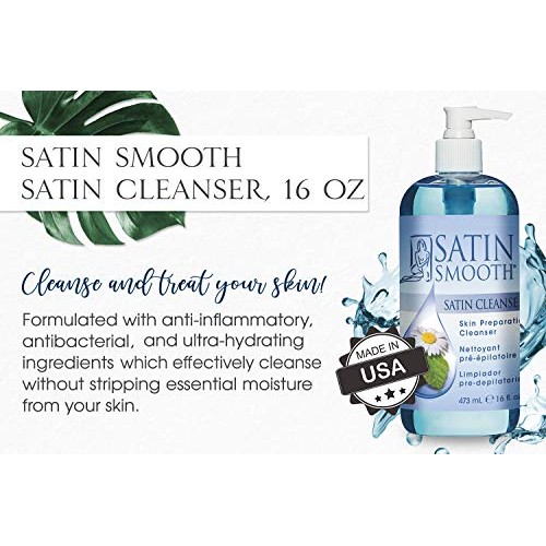 Satin Smooth Satin Cleanser Skin Preparation Cleanser, 16 oz