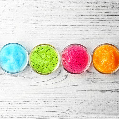 6 Pack Plastic Pot Jars Round Clear Leak Proof Plastic Container Jars with Li...