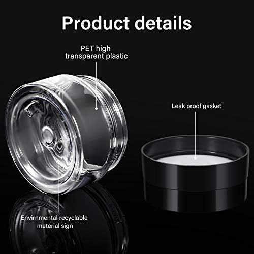 SATINIOR 36 Pieces Plastic Jars Round Clear Leak Proof Cosmetic Container Jar...