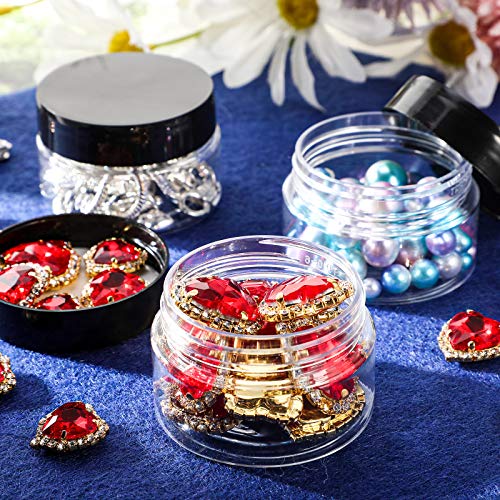 SATINIOR 36 Pieces Plastic Jars Round Clear Leak Proof Cosmetic Container Jar...