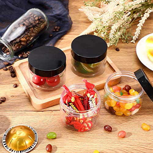 SATINIOR 36 Pieces Plastic Jars Round Clear Leak Proof Cosmetic Container Jar...