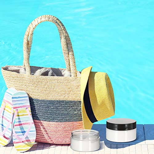 SATINIOR 36 Pieces Plastic Jars Round Clear Leak Proof Cosmetic Container Jar...