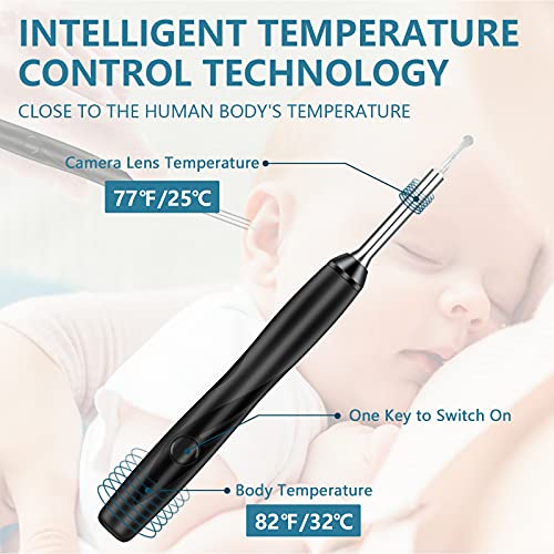 SATUNRYI Ear Wax Removal Tool Cleaner with Camera 1080P HD WiFi Endoscope 6 E...