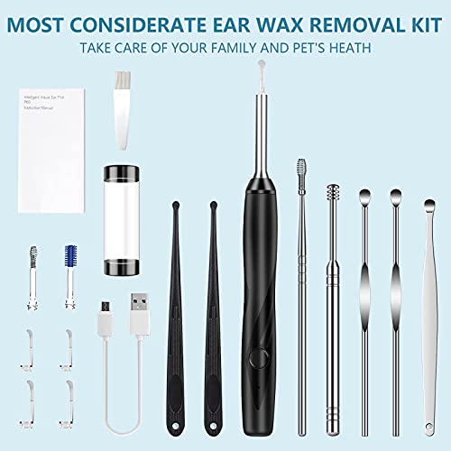 SATUNRYI Ear Wax Removal Tool Cleaner with Camera 1080P HD WiFi Endoscope 6 E...