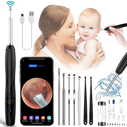 SATUNRYI Ear Wax Removal Tool Cleaner with Camera 1080P HD WiFi Endoscope 6 E...