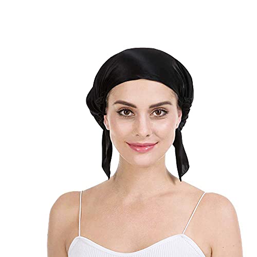 Savena 100% Mulberry Silk Night Sleeping Cap X-Large Size for Thick and Long ...