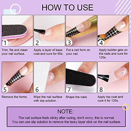 Saviland 3.5oz/100g Clear Builder Nail Gel Kit - Large Capacity Nail Extensio...