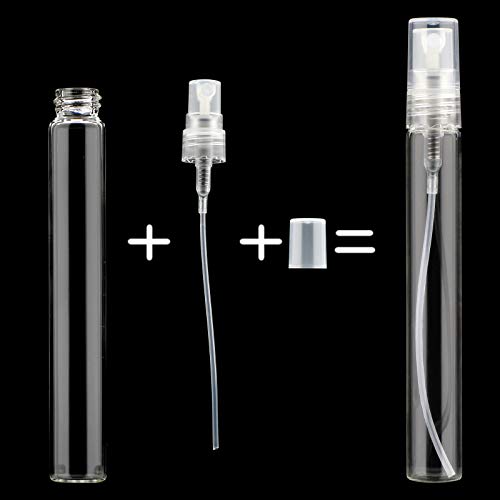 SAVITA 5PCS 10ml Clear Spray Bottle Refillable Perfume Atomizer Small Fine Mi...