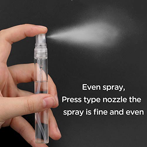 SAVITA 5PCS 10ml Clear Spray Bottle Refillable Perfume Atomizer Small Fine Mi...