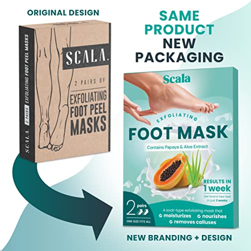 Foot Peel Exfoliating Mask (2 Pairs) for Soft Feet and Exfoliant Gel Peels Aw...