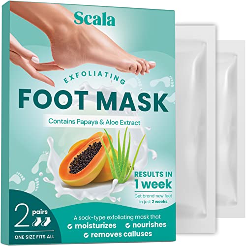 Foot Peel Exfoliating Mask (2 Pairs) for Soft Feet and Exfoliant Gel Peels Aw...