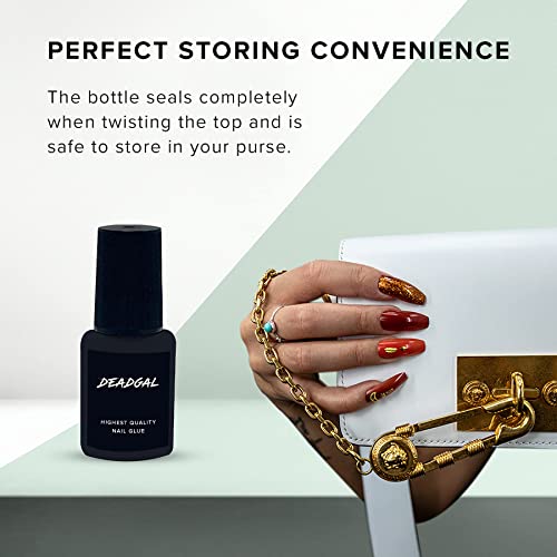 DEADGAL Professional Nail Glue for Acrylic Nails, Superior Hold Long Lasting ...