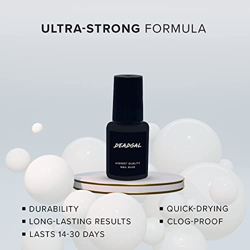DEADGAL Professional Nail Glue for Acrylic Nails, Superior Hold Long Lasting ...