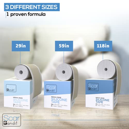 Silicone Scar Sheets - Keloid Scar Removal Treatment. Medical Grade Scar Patc...