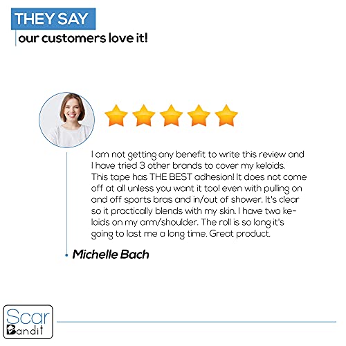 Silicone Scar Sheets - Keloid Scar Removal Treatment. Medical Grade Scar Patc...