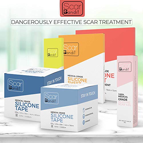 Scarbandit Silicone Sheet - Medical Grade Scar Healing & Flattening Patch - C...