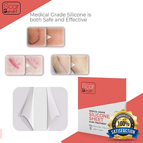 Scarbandit Silicone Sheet - Medical Grade Scar Healing & Flattening Patch - C...