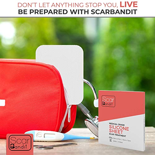 Scarbandit Silicone Sheet - Medical Grade Scar Healing & Flattening Patch - C...