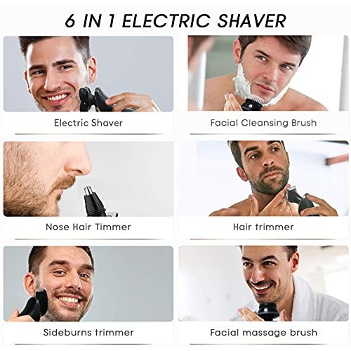 Electric Razors for Men Cordless Rechargeable, Head Shavers for Bald Men, 6 i...