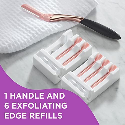 Schick Hydro Silk Dermaplaning Wand, Dermaplaning Tool with 6 Refill Blades —...