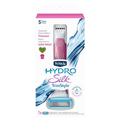 Schick Hydro Silk TrimStyle Moisturizing Razor for Women with Bikini Trimmer,...