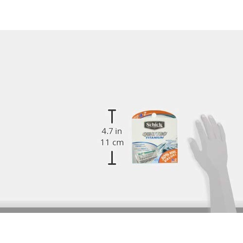 Schick Quattro Titanium Razor Blade Refills for Men Value Pack, 6 Count