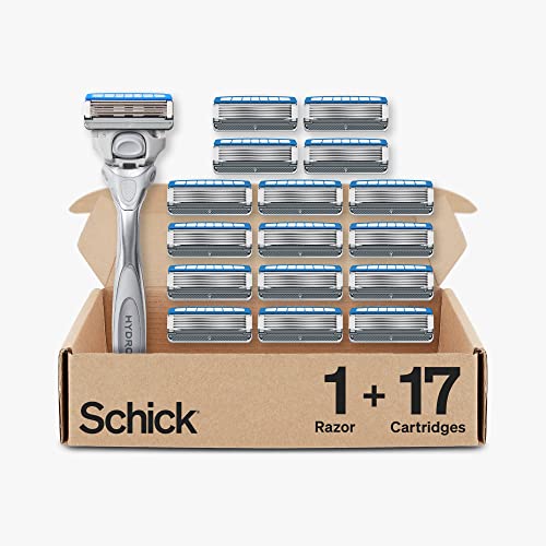 Schick Hydro 5 Sense Hydrate Razors for Men With 1 Razor Handle and 17 Razor ...