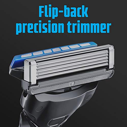 Schick Hydro Skin Comfort Dry Skin 5 Blade Razor Refills for Men with Flip Tr...