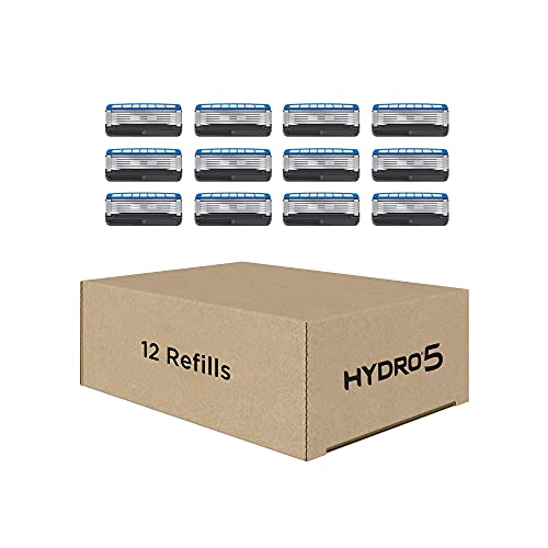 Schick Hydro Skin Comfort Dry Skin 5 Blade Razor Refills for Men with Flip Tr...