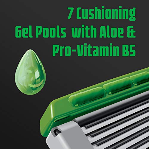 Schick Hydro Skin Comfort Sensitive 5 Blade Razor for Men, 1 Handle and 5 Ref...